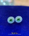 Emerald Stone Diamond Earrings