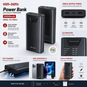 Ven-Dens 20000mAh Power Bank 🔋⚡