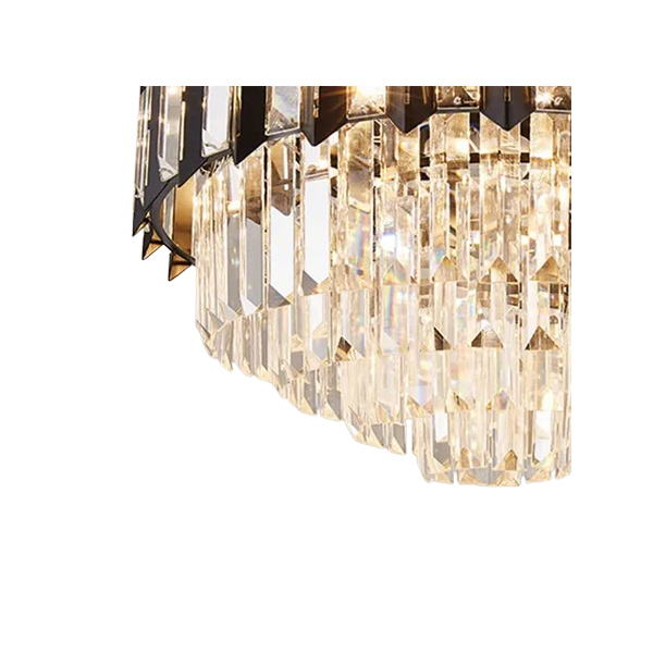 Retractable Blades Crystal Chandelier 48" Ceiling Fan Remote Control (IP-375) - Image 2